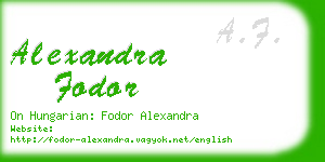 alexandra fodor business card